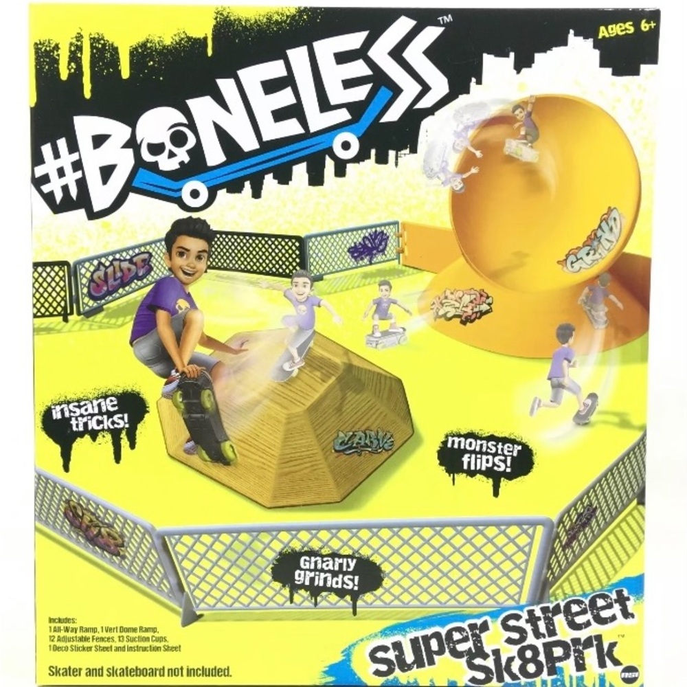 Boneless Super Street Sk8 Park Fingerboard Tech Deck X-Games Sports